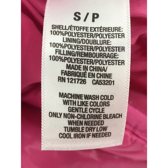 Aeropostale Puffer Jacket Womens Size Small Pink Cost Long Sleeve Full Zip - Picture 7 of 8